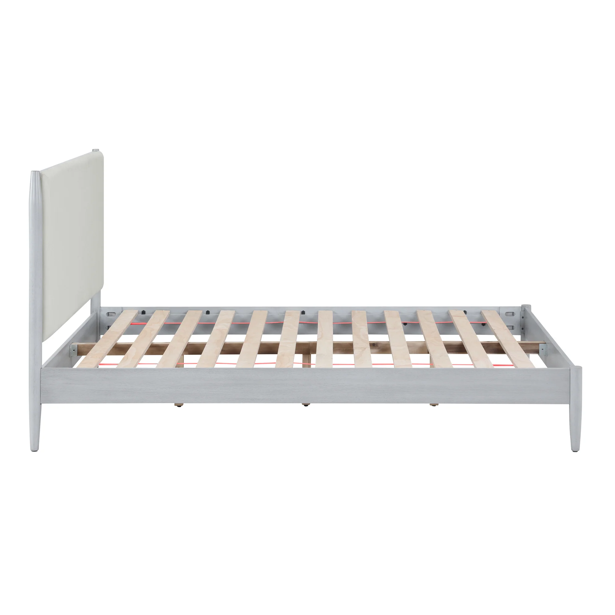 Infinity Del Mar Upholstered Platform White Bed - Image 6