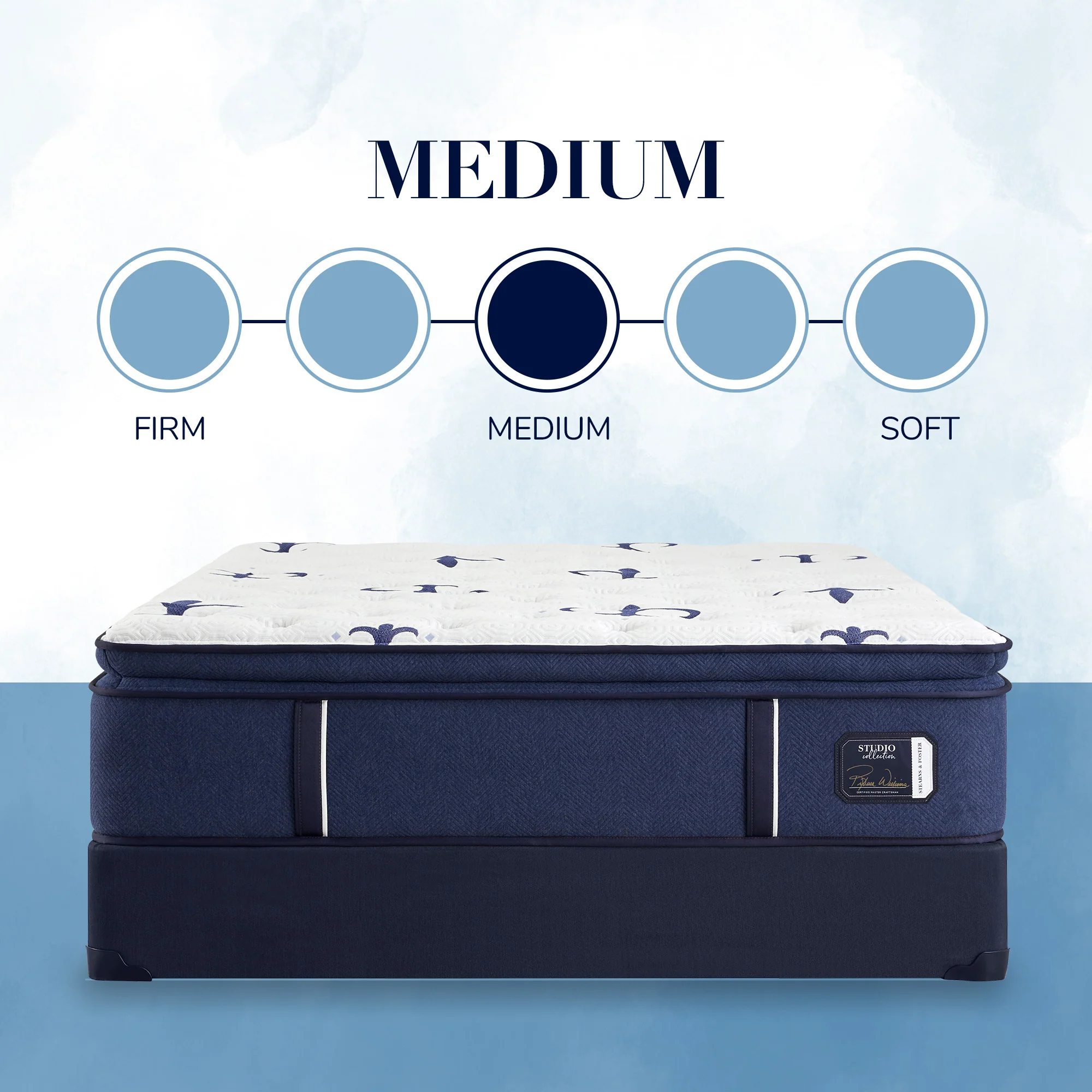 Stearns & Foster Studio – Medium Euro Pillow Top - Image 4